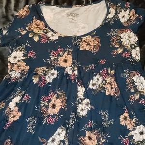 Torrid Floral Babydoll Style Top  00/Large
